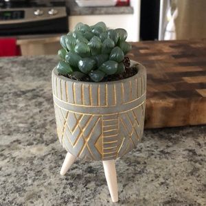 Boho inspired mini pot plant not included